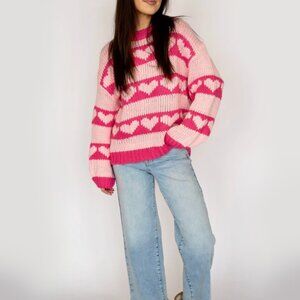 BaeVely Heart Knit Sweater